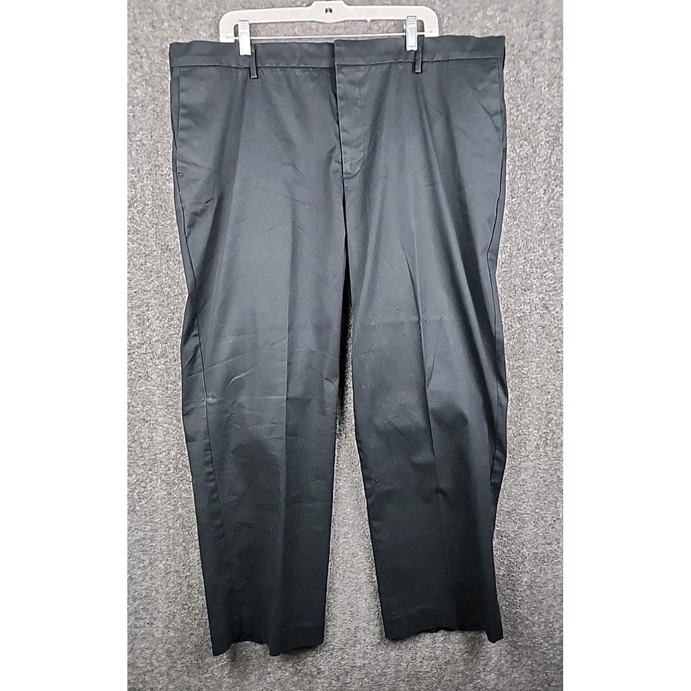 Docker Mens Pants Black Size 42x30 Chino Straight Classic Fit D3 Iron Free Khaki